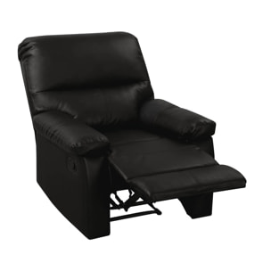 Fauteuil relax "Lincoln" - 90 x 89 x 103 cm - Noir