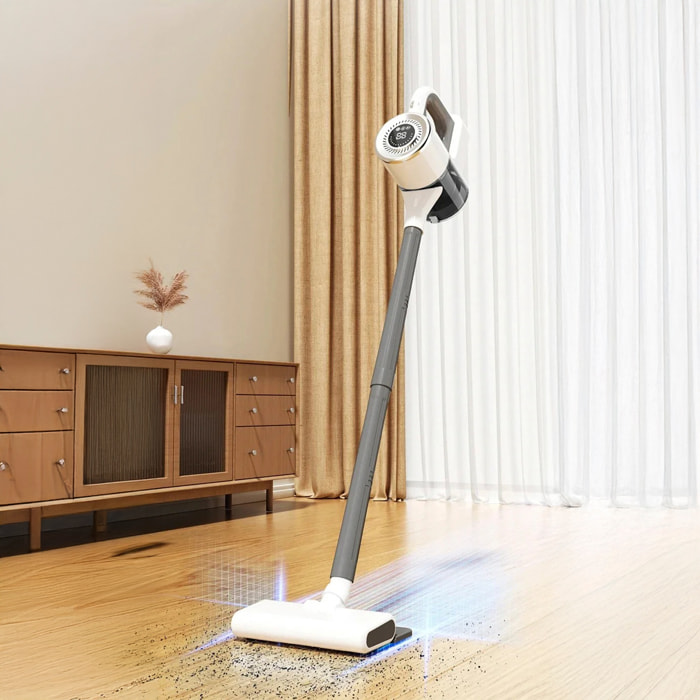 Aspiradora Inalámbrica con función de succión y fregado. 3 niveles de potencia y 4 boquillas.