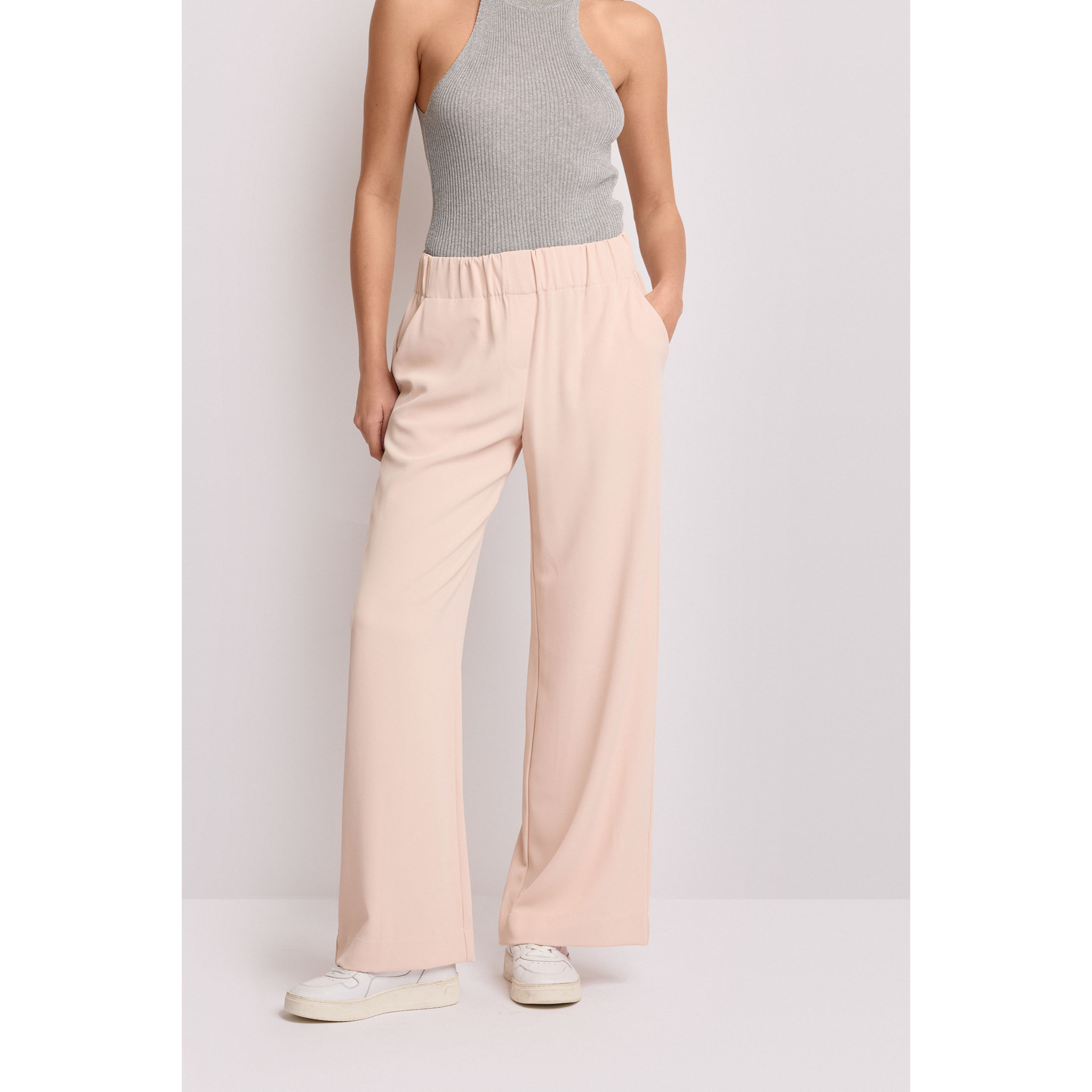 Kocca - Pantaloni ampi con elastico in vita Donna, Tinta unita
