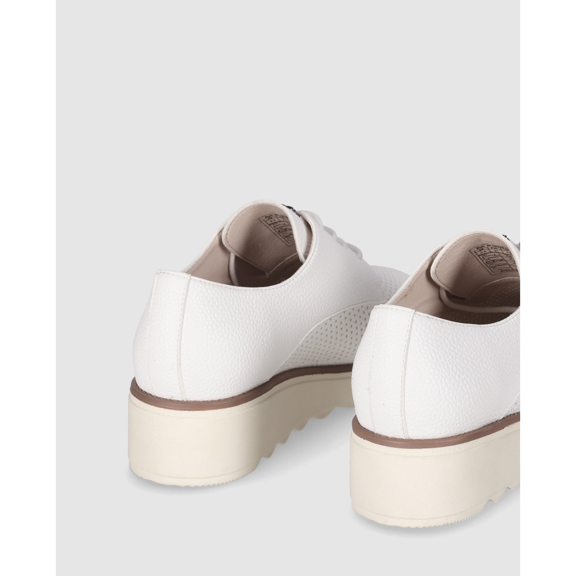 Zapatos de Piel - Beig - Tacón: 5 cm