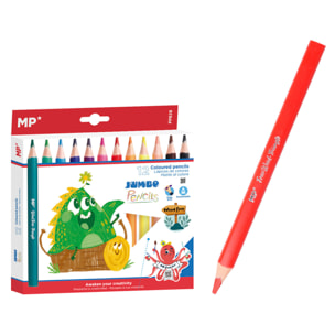 MATITE COLORATE TRIANGOLARI JUMBO 12 Pz.