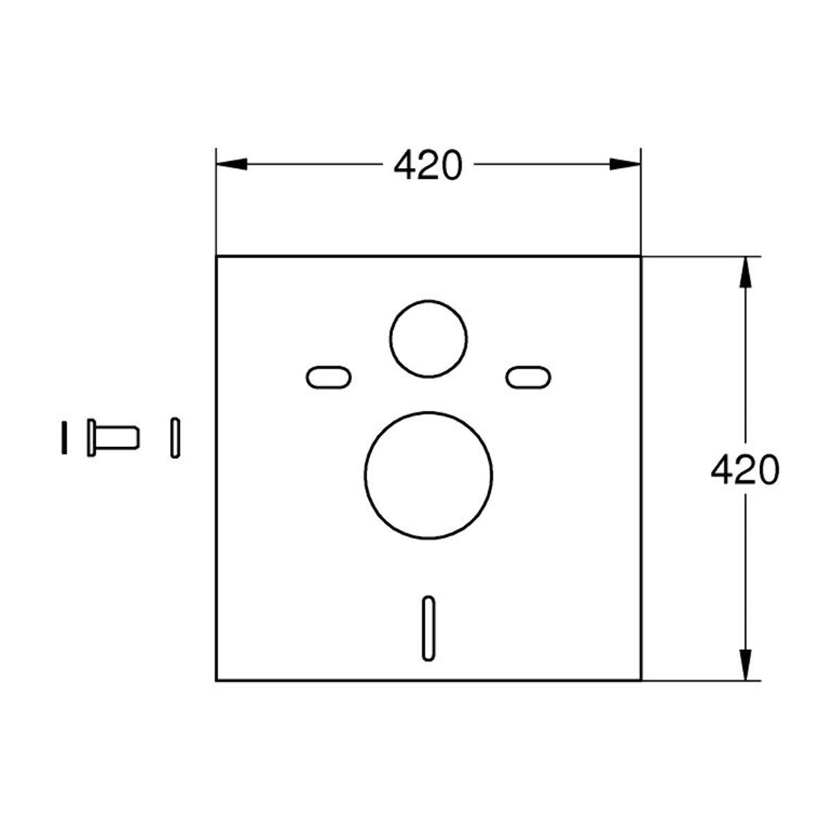 Set d'isolation phonique pour bâti-support Grohe