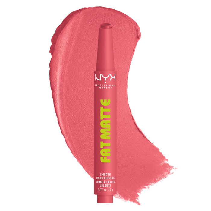 NYX Professional Makeup Fat Matte Rouge à Lèvres Mat Crémeux Pink Puff