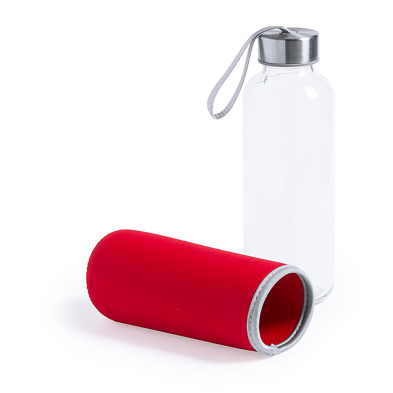 Bidón cristal 420 ml. con funda Soft Shell