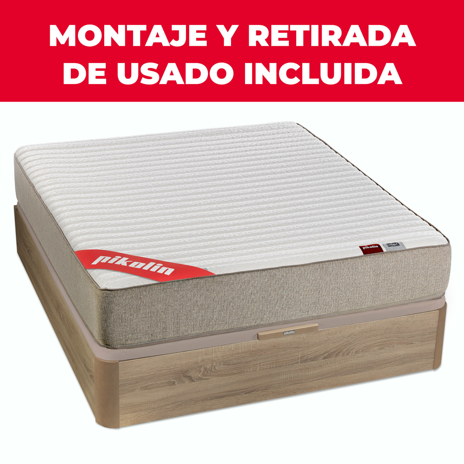 Colchón Viscoelástico + Canapé Abatible | ENVIO, ENTREGA Y RETIRADA INCLUIDO | Leah