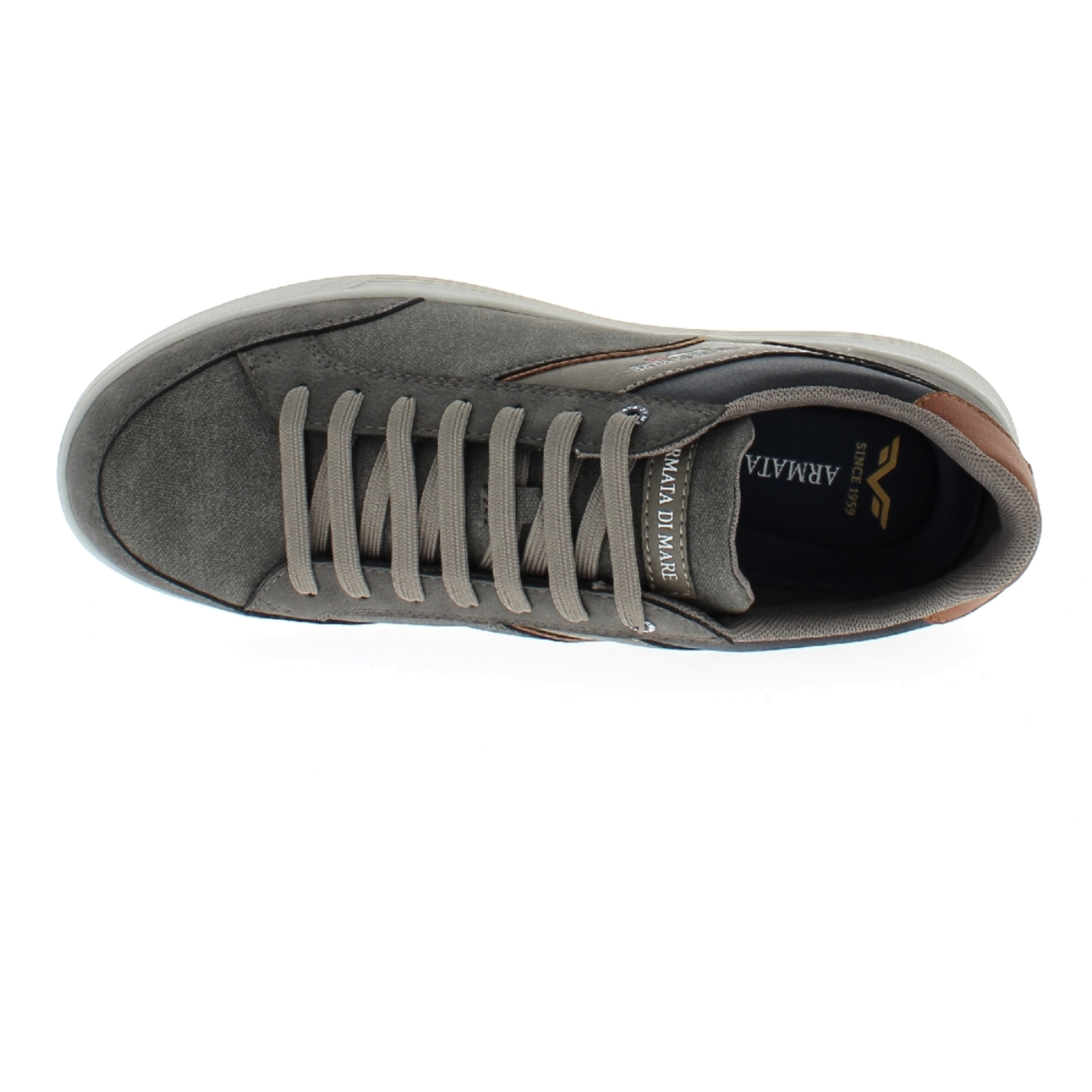 Armata di Mare Scarpe Uomo Sneakers Casual Stringate Basse con Soletta Rimovibile in Memory Foam AMU W24D644 Grey