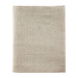Drap plat uni en lin, Made in France, CYTHÈRE , Naturel