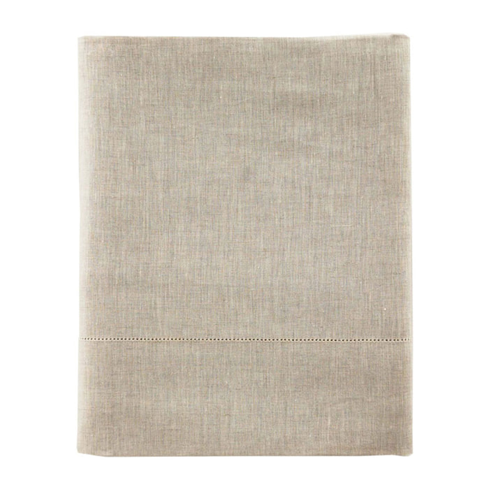 Drap plat uni en lin, Made in France, CYTHÈRE , Naturel