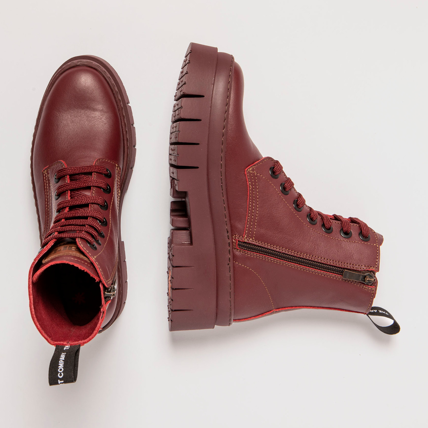 Botines 1953 NAPPA BURDEOS/AMBERES color Burdeos