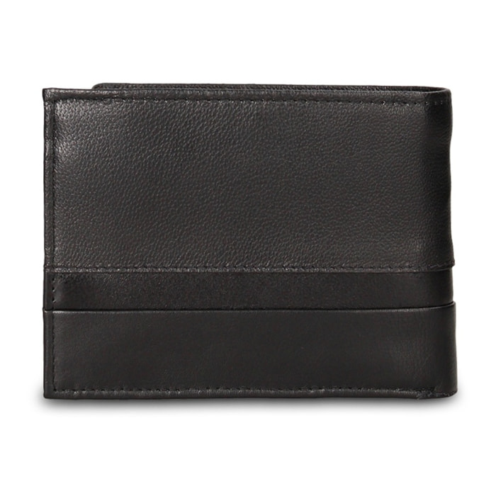 Portafoglio uomo vera pelle - Modello Ebeno - Casual - 12.5 x 9.0 x 2.0 cm