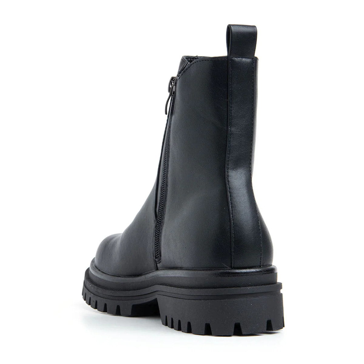 Biker con elastico laterale e fondo chunky - NERO