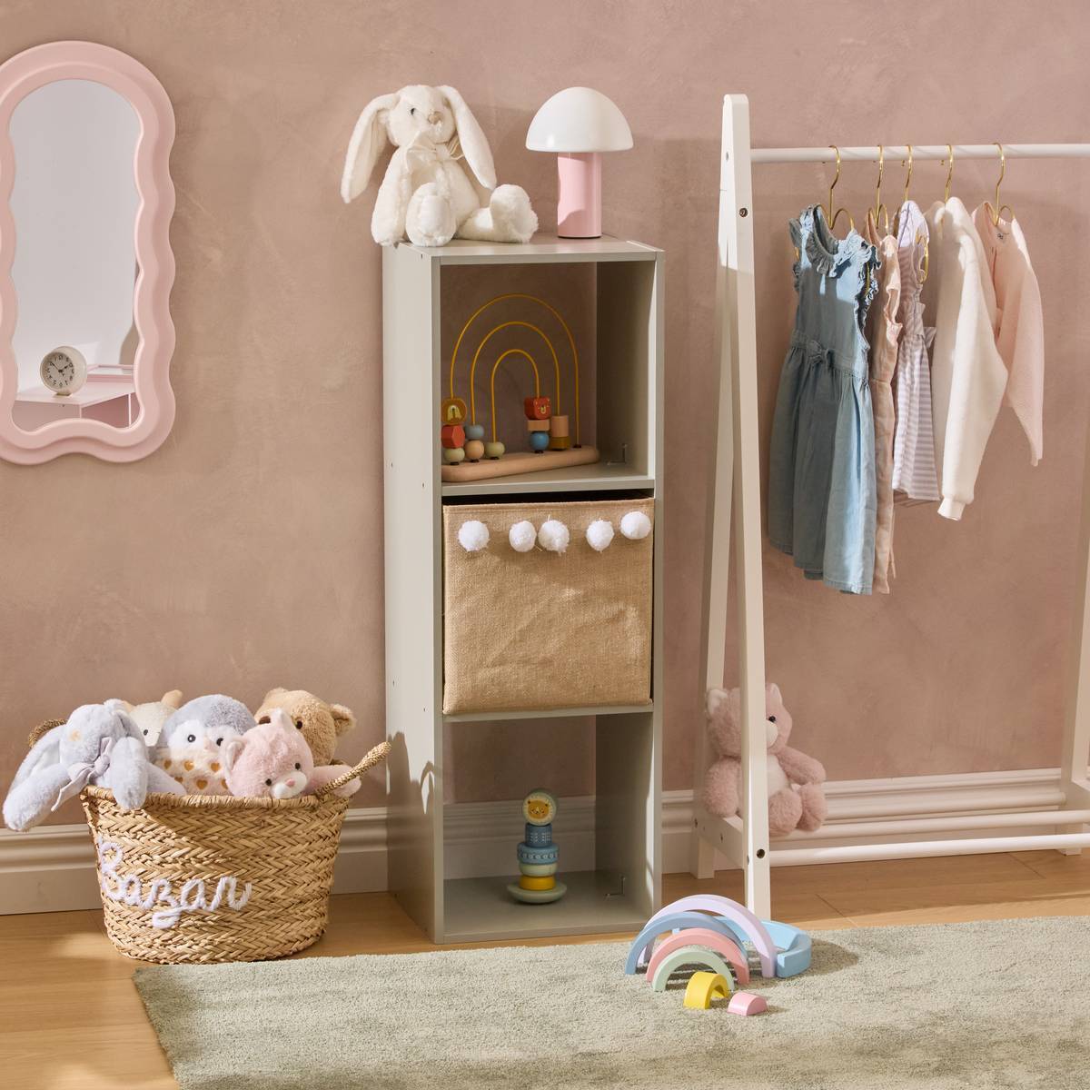 Étagère Enfant Mix'n modul 3 Cases Vert 34,5x32x100,5 cm