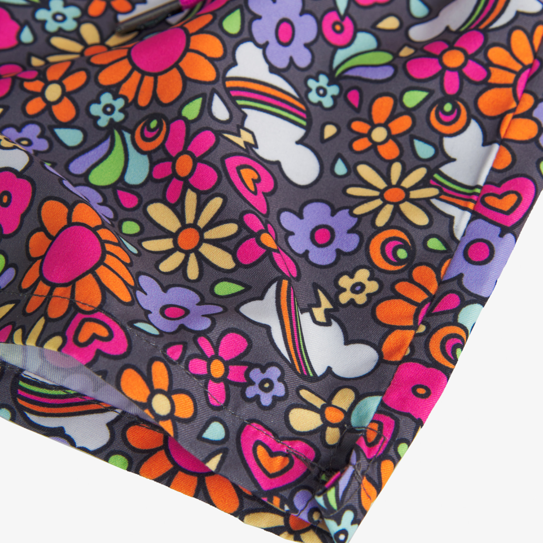 Short estampado con nubes de color naranja, Short, niña