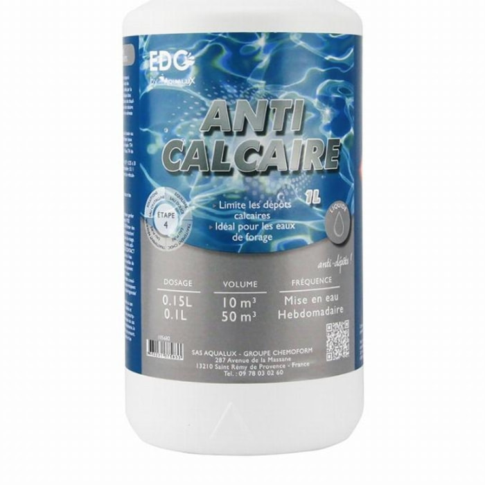Anti-calcaire liquide, bidon de 1L, EDG - AQUALUX - 105682