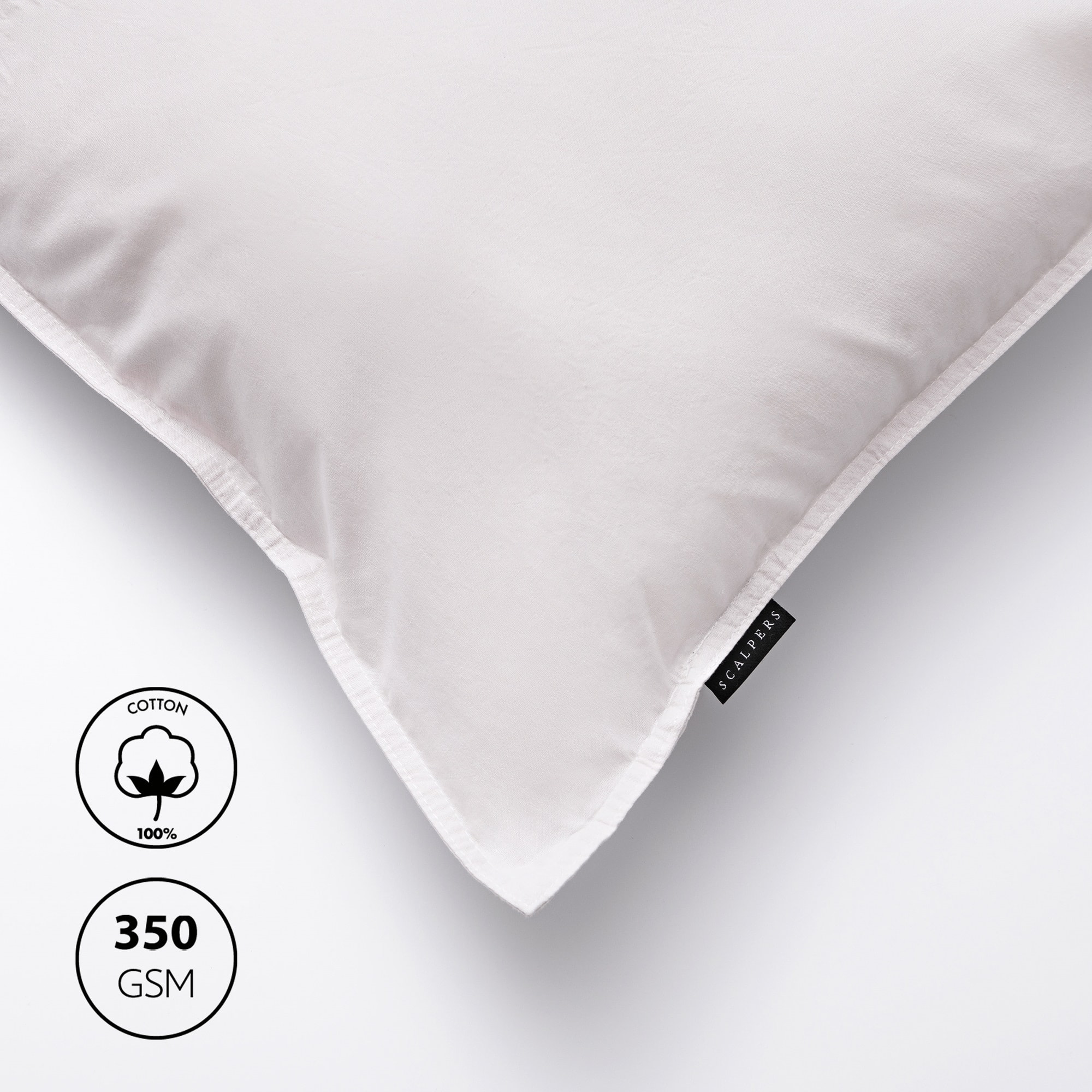 Cojín 45x45cm 100% algodón color gris claro scalpers home