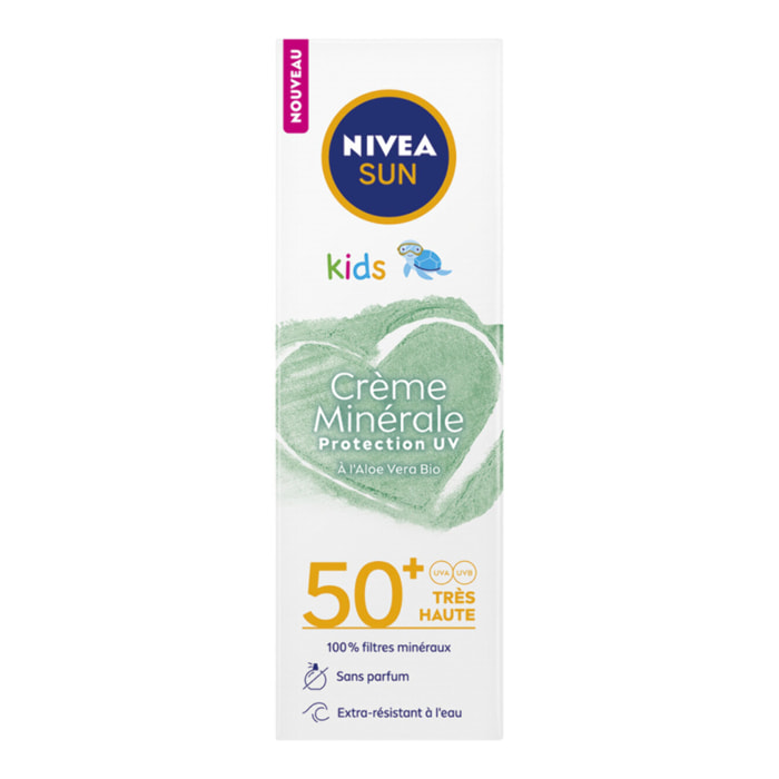 Pack de 2 - Protection solaire enfants Crème Minérale NIVEA SUN Protection UV FPS 50+ à l'Aloe Vera 150ml