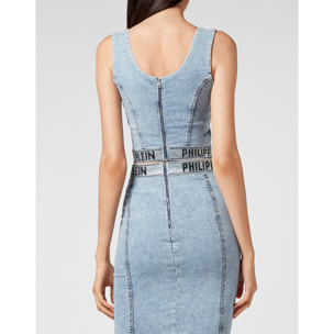 PHILIPP PLEIN Denim Top GOTHIC PLEIN