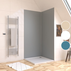 Panneau Mural Finition Aluminium Gris Clair Silver 90 x 210 cm - WALL'IT SILVER