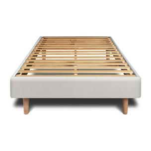 Sommier Kit Velours Ep14 - pieds bois