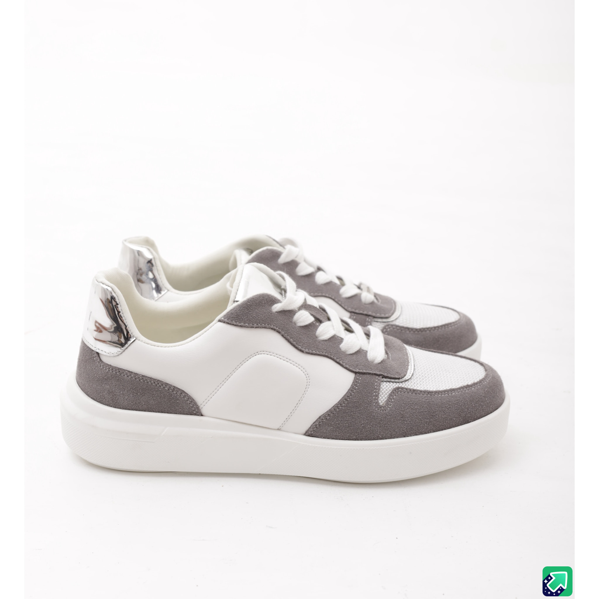 SNEAKERS LOW CHOCOLA' BIANCO/GRIGIO