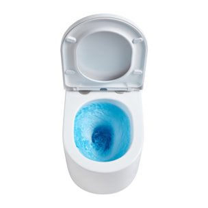 Pack WC Bâti-support Autoportant + WC sans bride SAT + Abattant SoftClose + Plaque Blanche (SMART-FusionTQ-4)