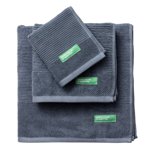 Set 3pcs toallas de baño  gris oscuro  benetton