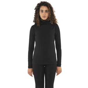 Camiseta de cuello alto de manga larga para mujer,placa Leone 1947 Never Without