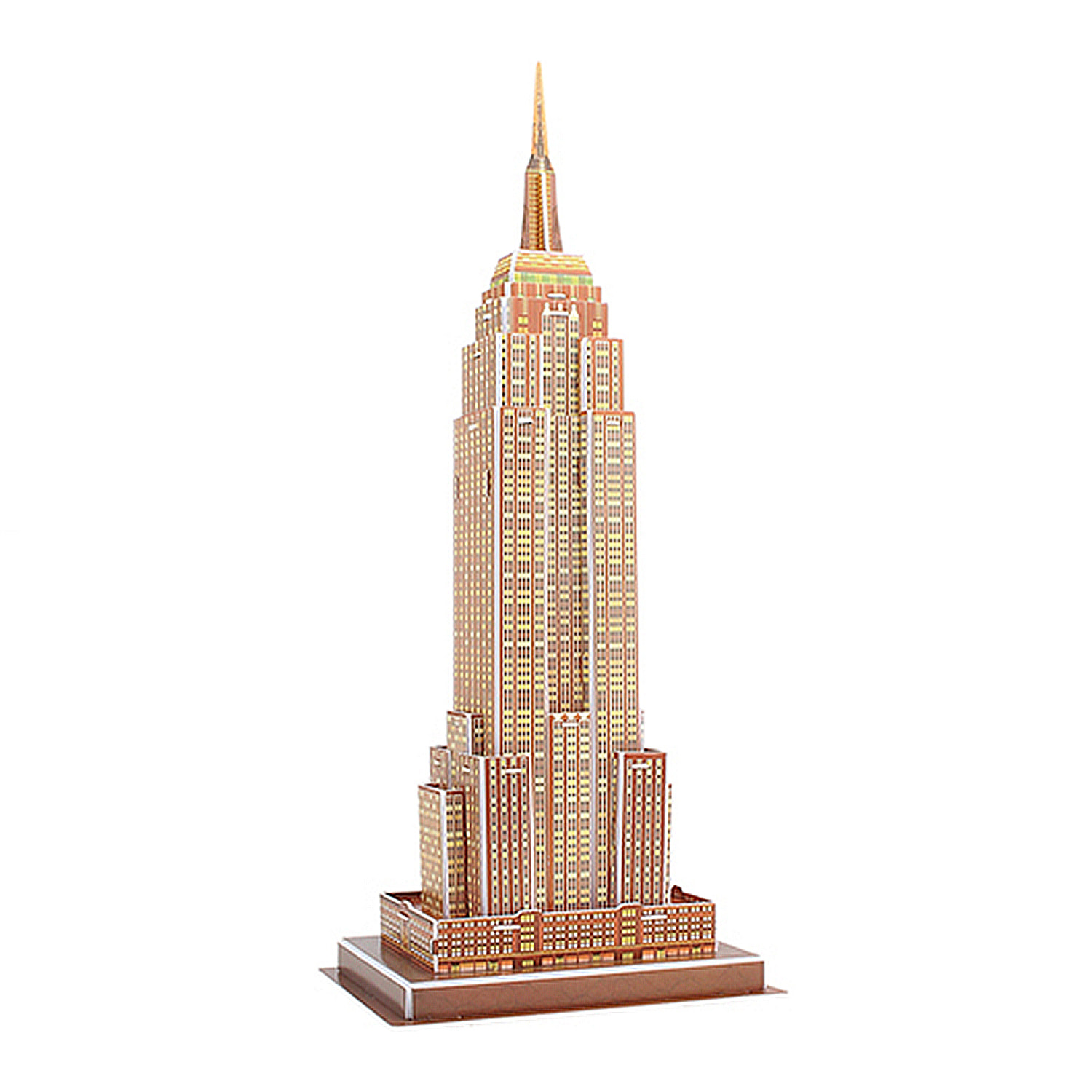 Puzzle 3D dell'Empire State Building a New York. Include 37 pezzi che puoi assemblare senza strumenti o colla. Raccomandato per bambini oltre i 3 anni.