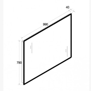 Miroir salle de bain LED 100 x 80 cm