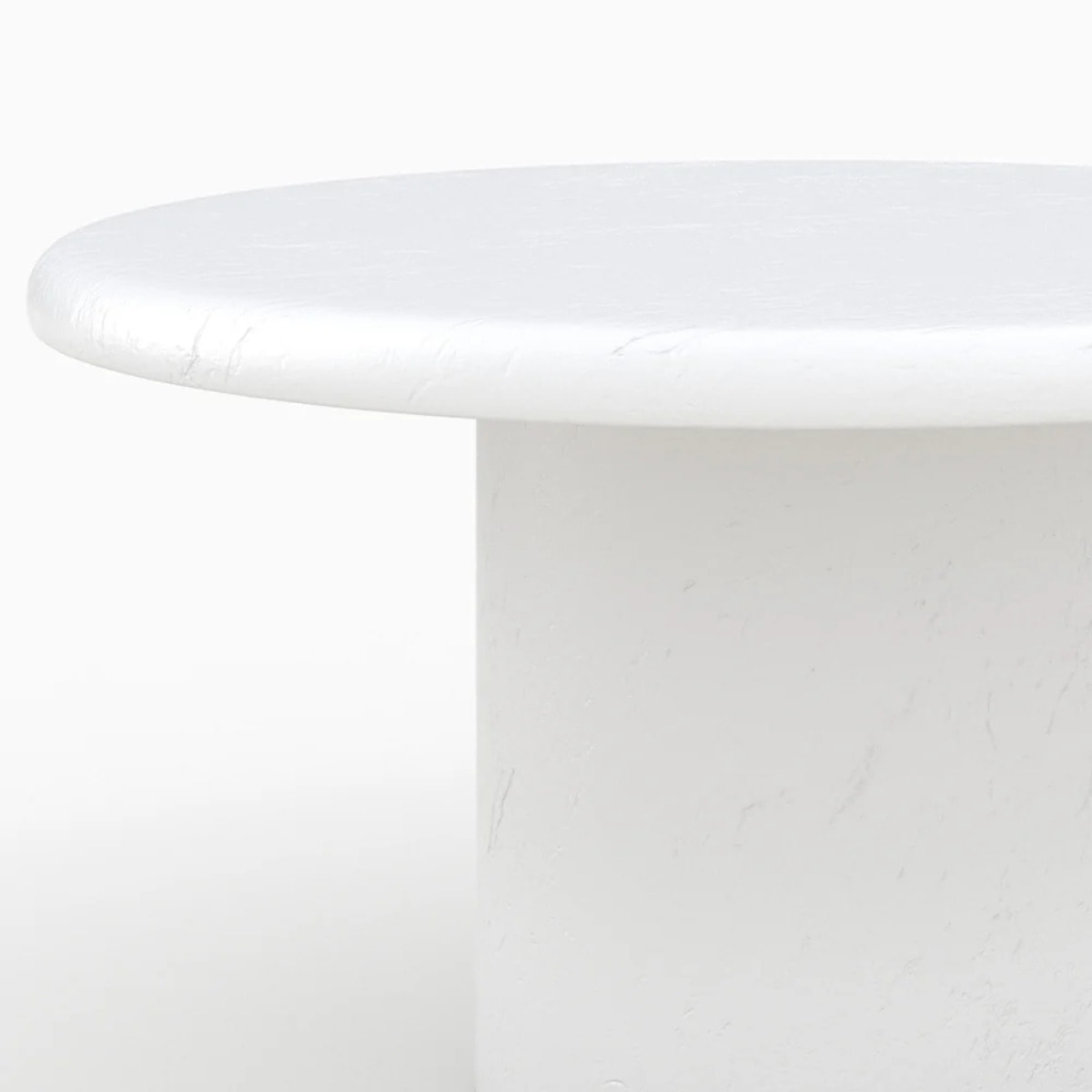Table basse ronde en béton blanc cassé - Lulli