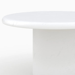 Table basse ronde en béton blanc cassé - Lulli