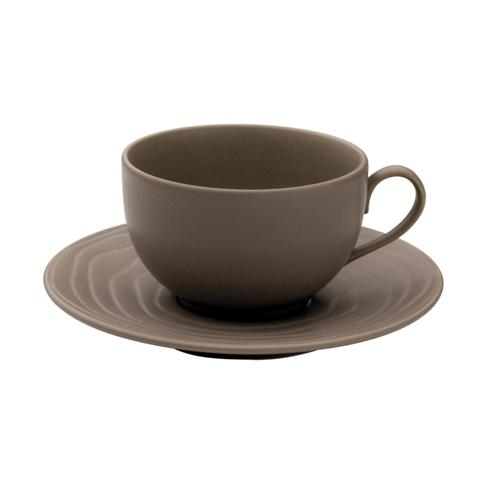 Aventure Castaño - Taza té con platito (x6)
