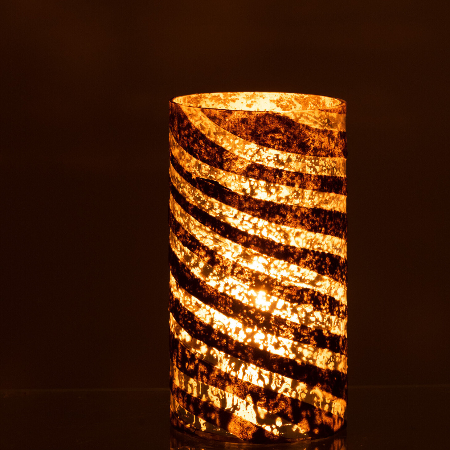 J-Line vase Lignes Rond - verre - argent - small - 28 cm de hauteur