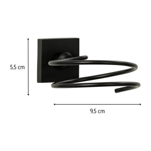Support sèche cheveux en zinc noir mat Fackelmann New York