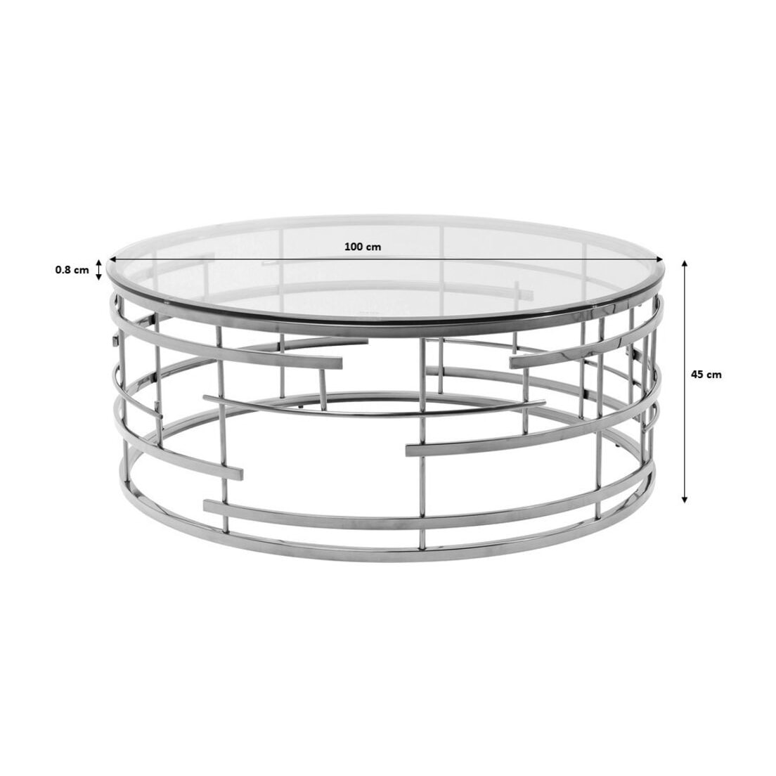 Table basse Jupiter 100cm dorée Kare Design