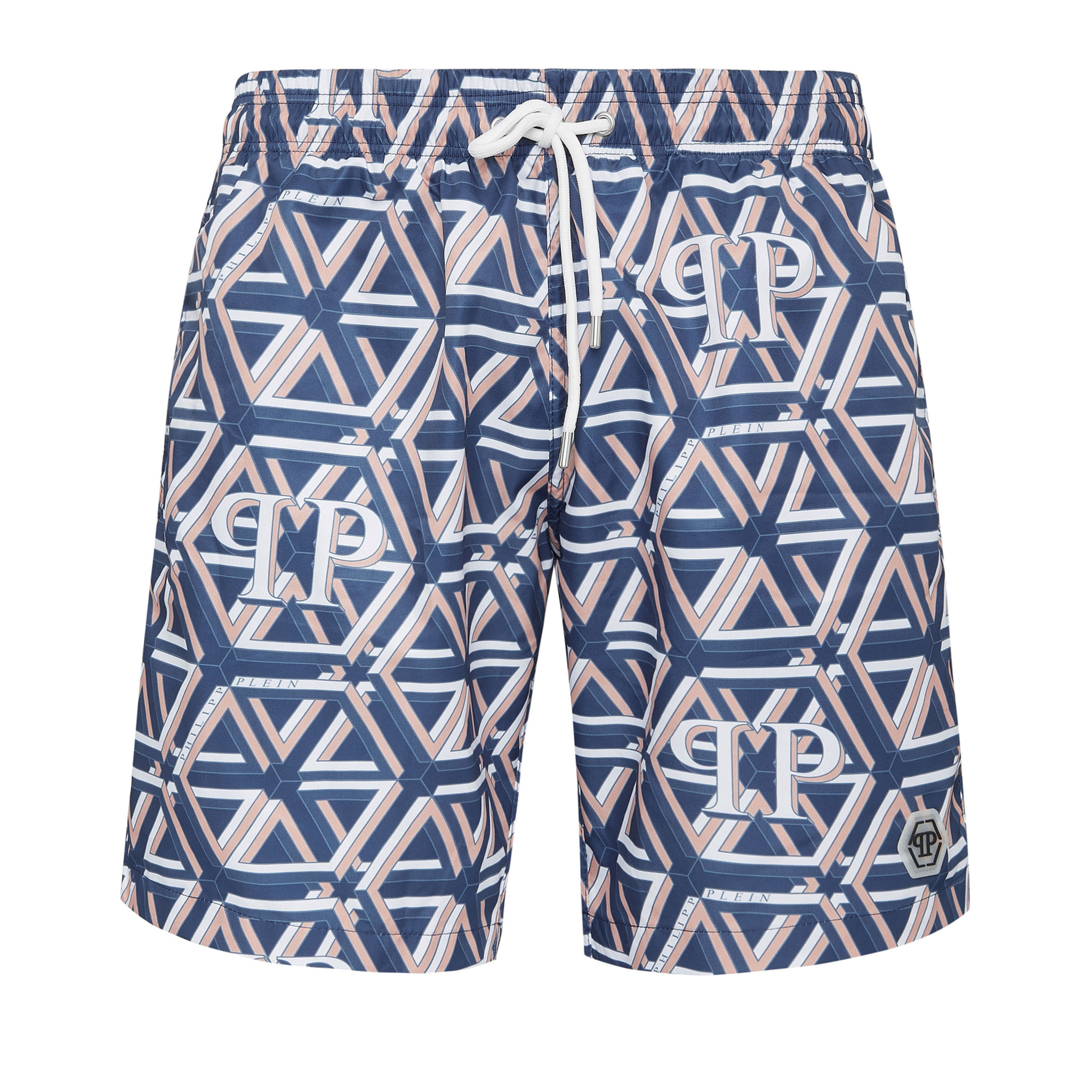 PHILIPP PLEIN Swim Trunks HEXAGON MONOGRAM