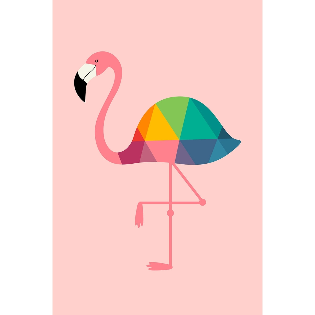 Tableau flamingo so girly Toile imprimée