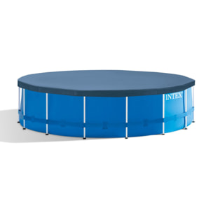 Intex Piscina Metal Frame rotonda con Pompa Filtro, Scaletta e Teli, 457x122 cm