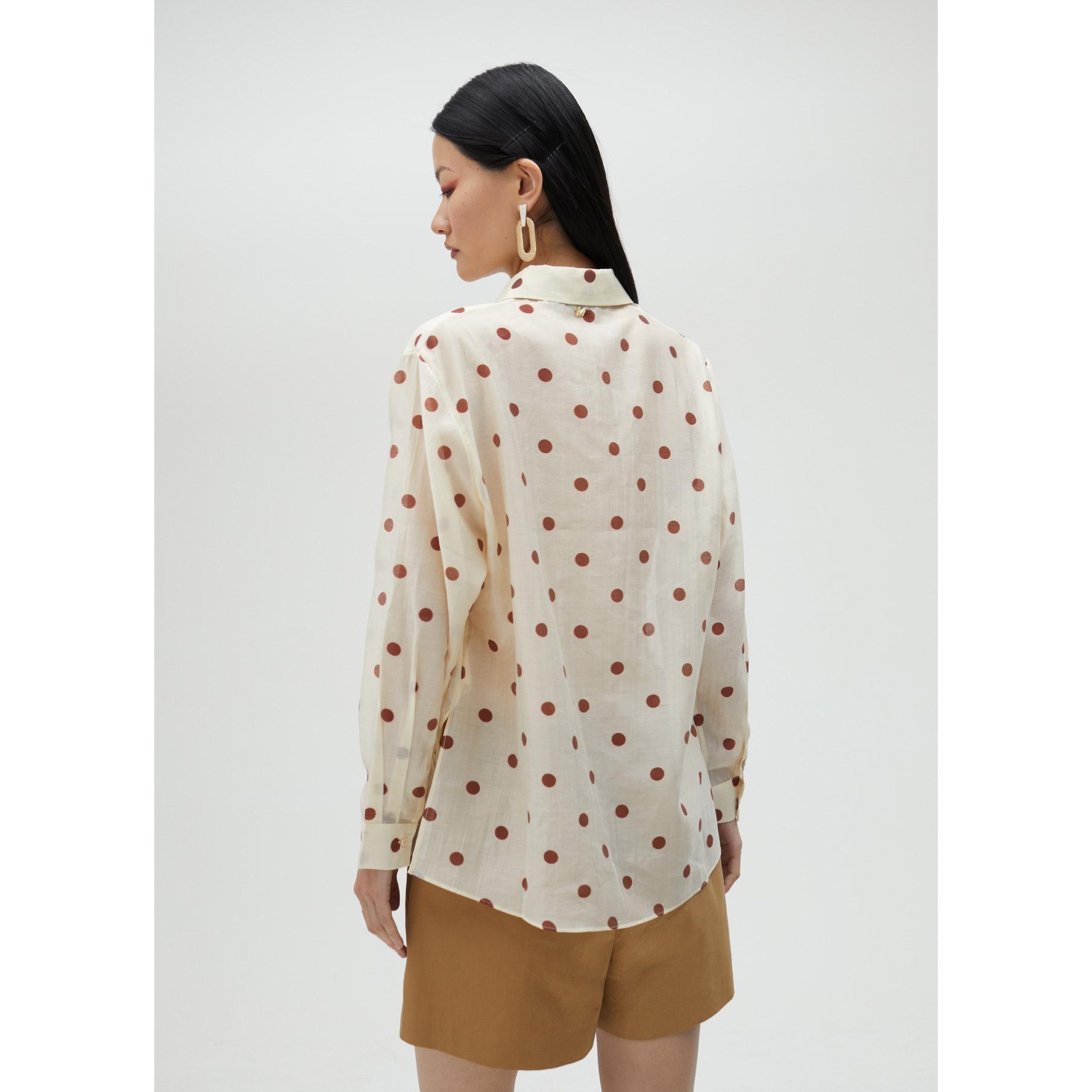 Camicia pois semitrasparente