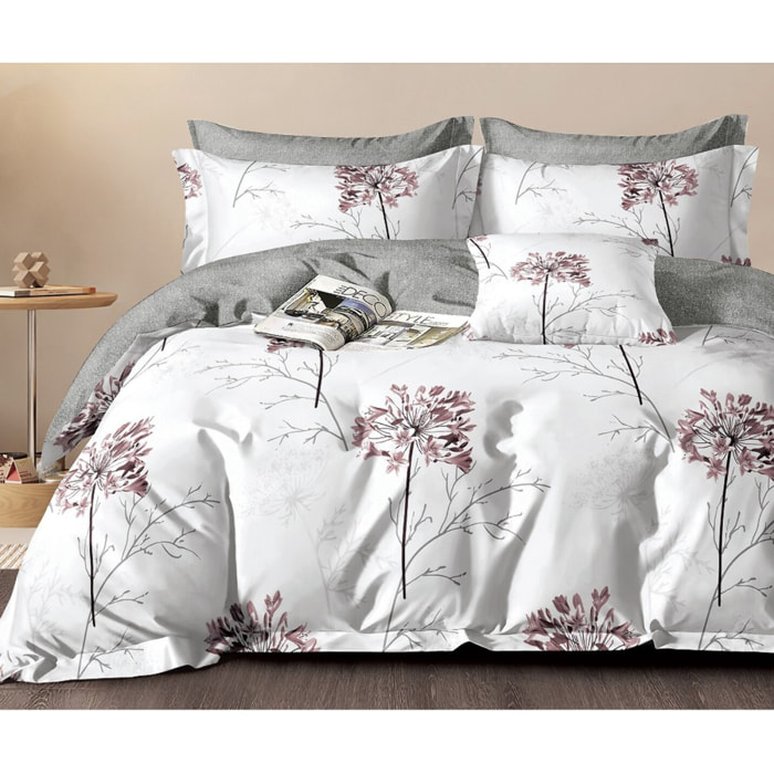 Parure housse de couette 100% percale de coton - Ailise