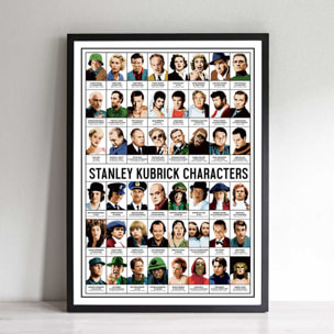 Affiche - Stanley Kubrick characters - Olivier Bourdereau