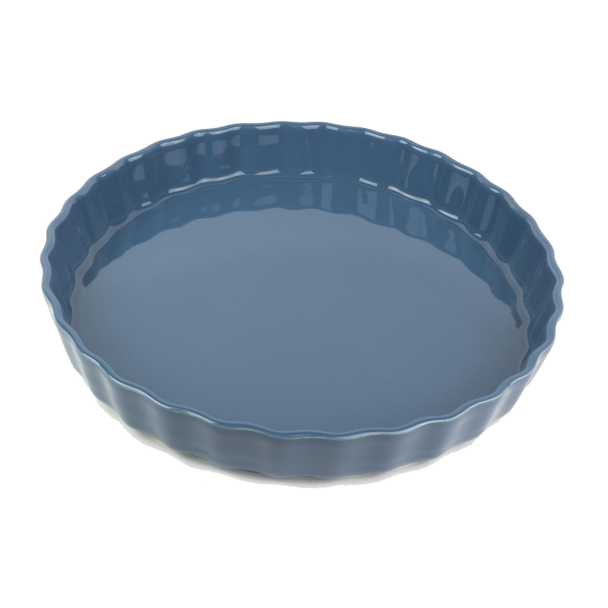 Moule à tarte festonné bleu océan 30 cm Délices