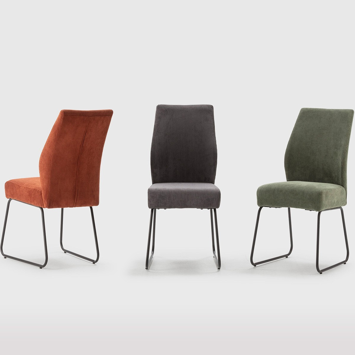 Lot de 4 chaises en velours côtelé - STUGA