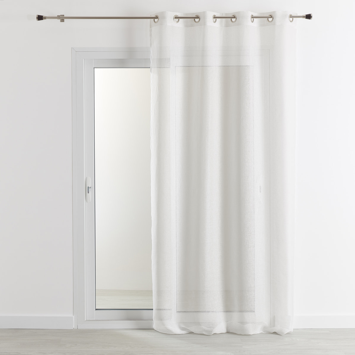 Rideau voilage 100% lin fluide - Blanc