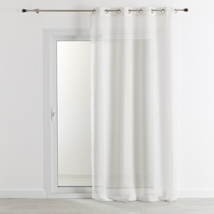 Rideau voilage 100% lin fluide - Blanc