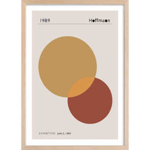 Poster Exposition Hoffman 1989 Affiche + cadre en bois - Chêne