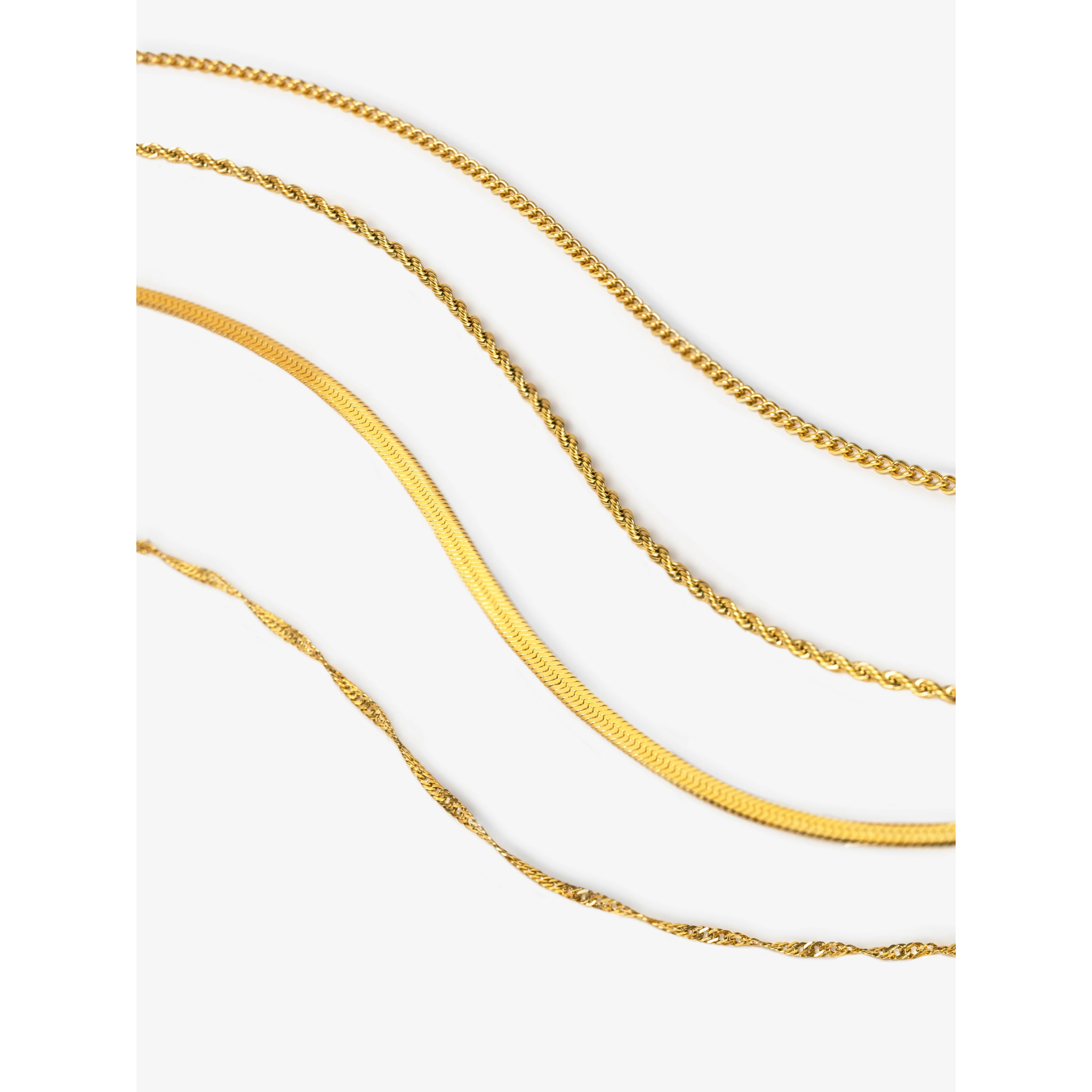 Collana Mini Twist in Acciaio Placcato Oro