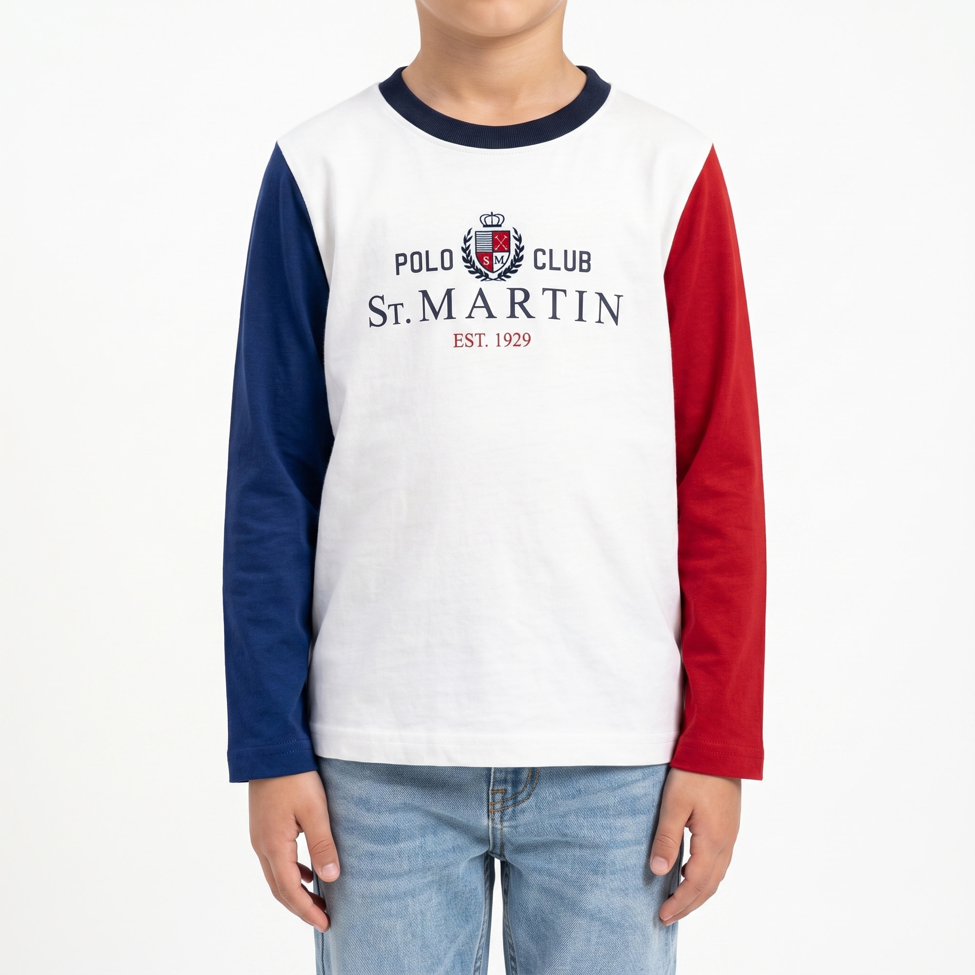 T-shirt maniche lunghe con stampa logo