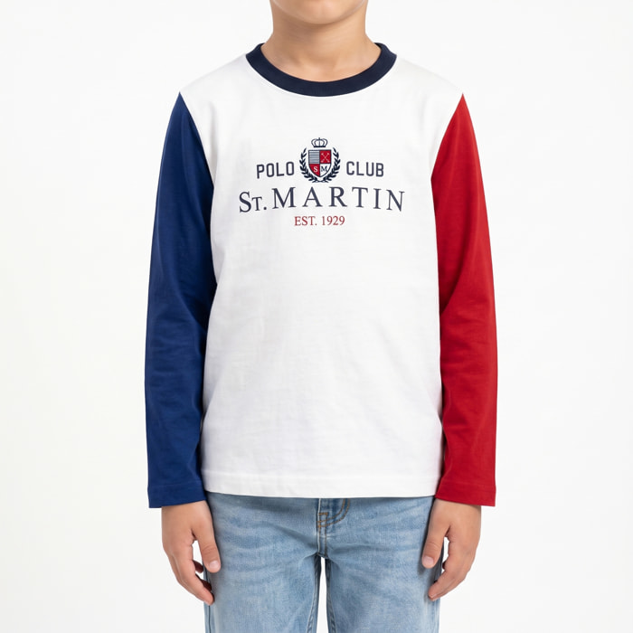 T-shirt maniche lunghe con stampa logo