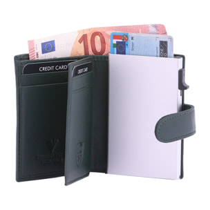 Portafoglio  da uomo In Vera pelle Made in Italy 7,5x10x2,5 cm